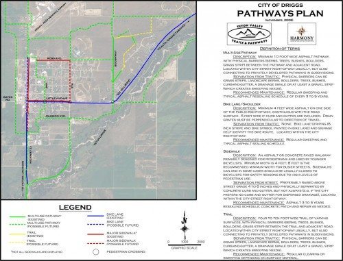 Driggs Idaho Pathways Map
