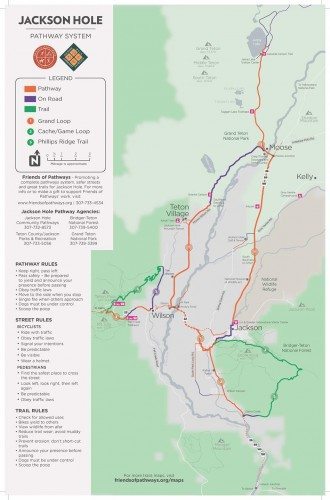 Jackson Hole County Pathways Map
